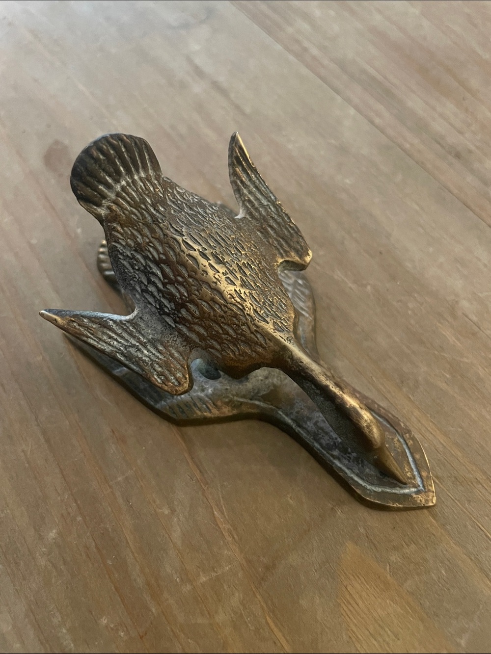 Decorative Brass Duck Wall Hook - Antique Brass Finish letter holder